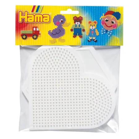 Hama Bügelperlen Stiftplatten für Midi Perlen, Herz und Sechseck, 2er Set