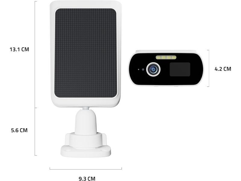 hombli Netzwerkkamera Smart Solar Cam 128 GB, Weiss Heimüberwachung