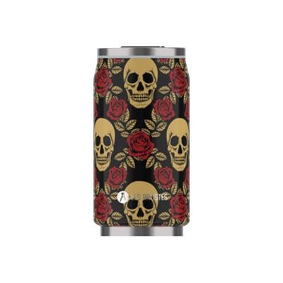 Les Artistes Paris - Canette isotherme - rose et tête de mort - 280 ml - acier inoxydable