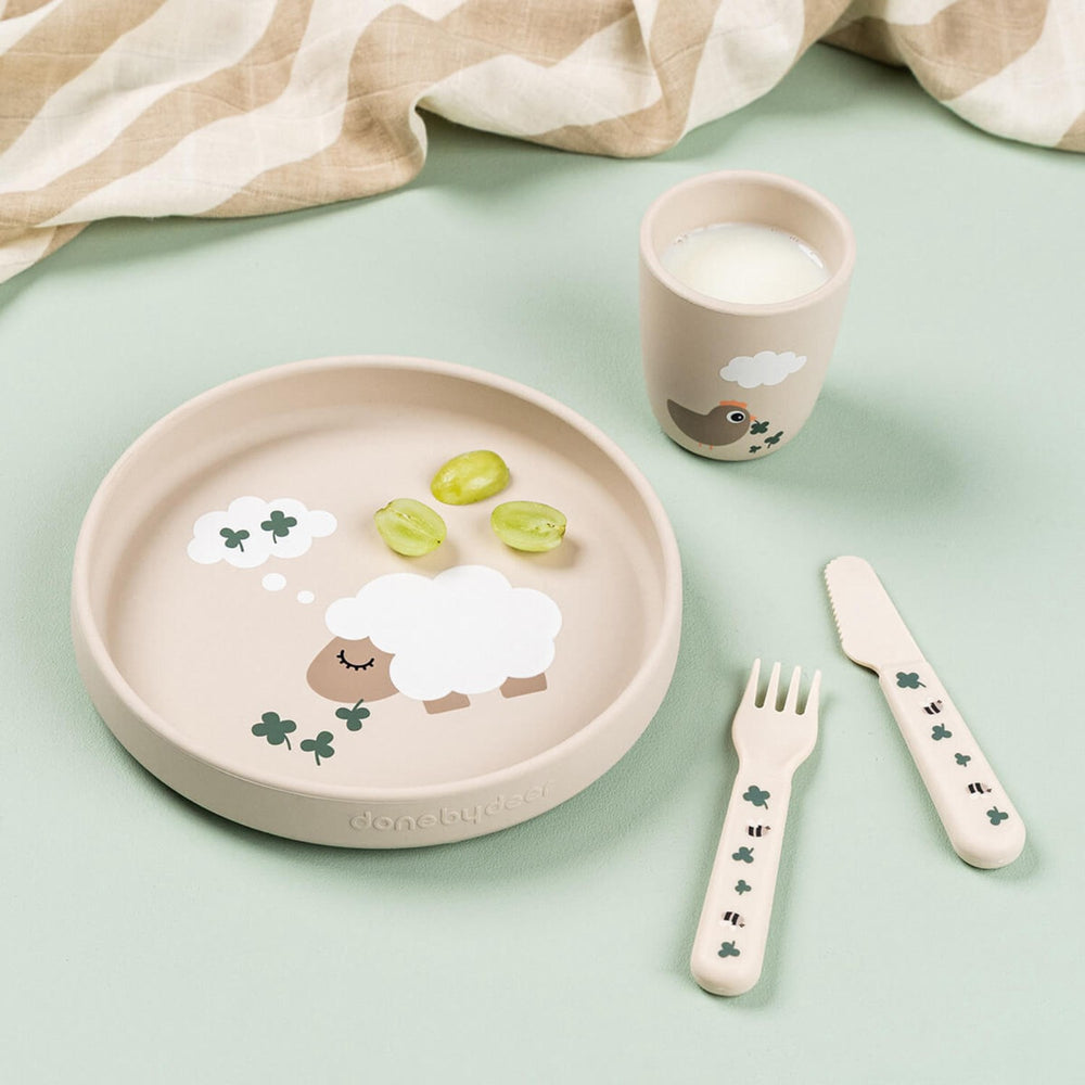Køb DonebyDeer Tiny Farm Sand Silikone Mini Kop