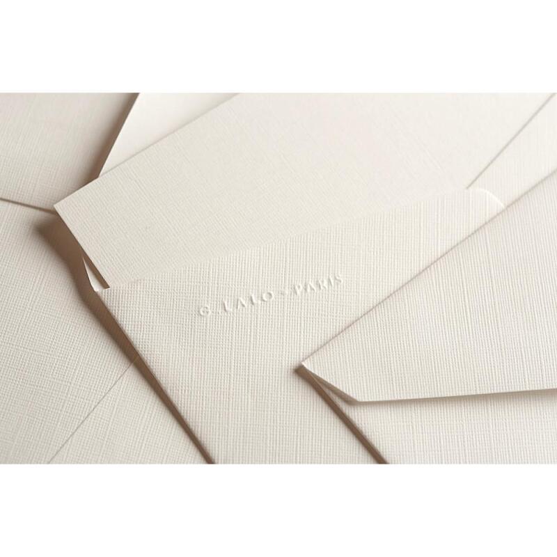 20 enveloppes DL (110x220mm) Toile Impériale doublées gommées - Blanc