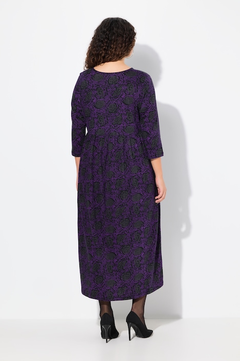 Jerseykleid, A-Linie, Blumendruck