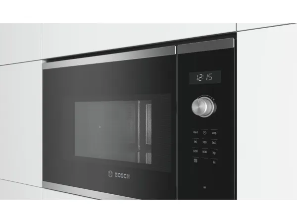 Bosch Serie | 6 BFL554MS0 - Mikrobølgeovn - til indbygning - 25 liter - 900 W - rustfrit stål