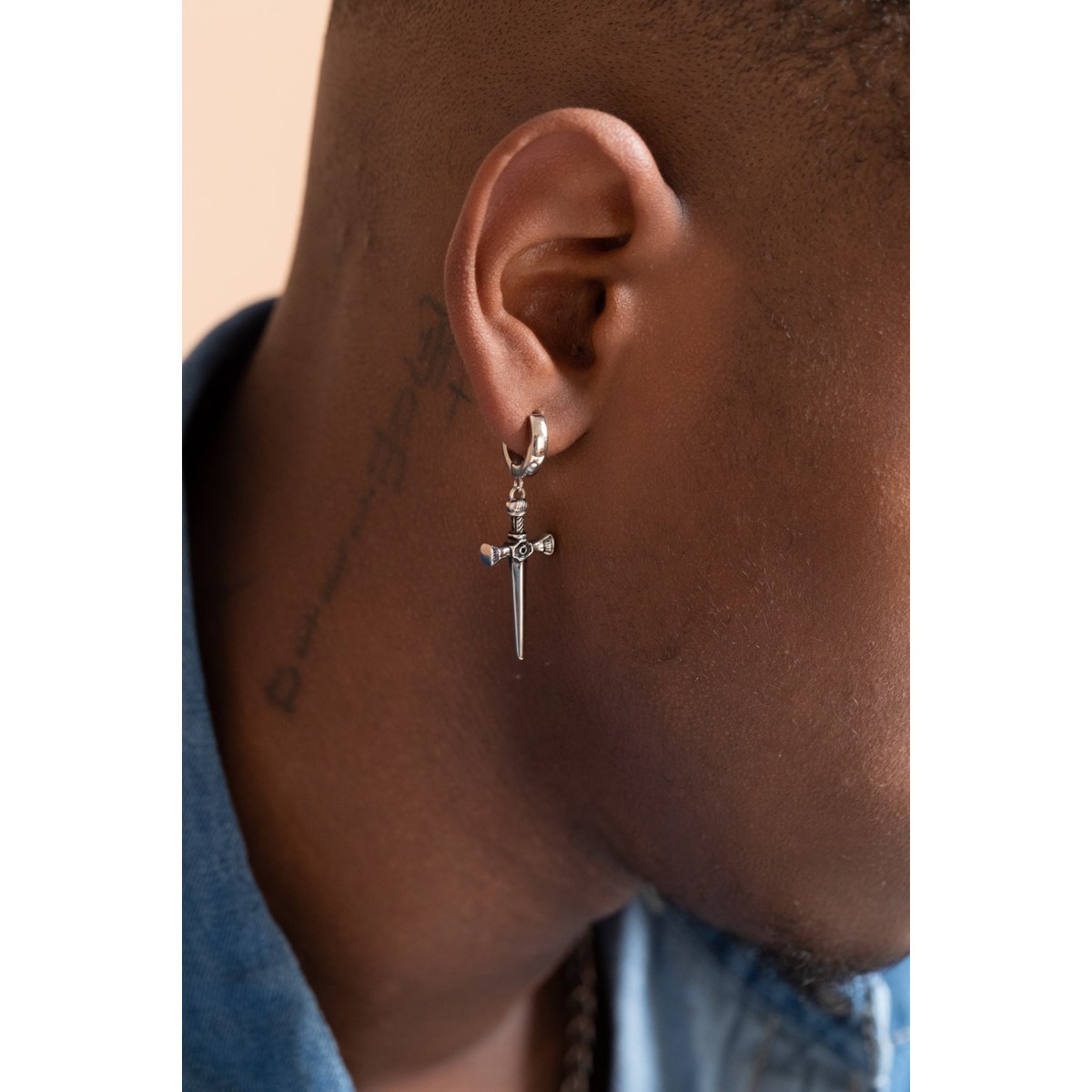 Boucles d'oreilles pendantes Jules en Acier