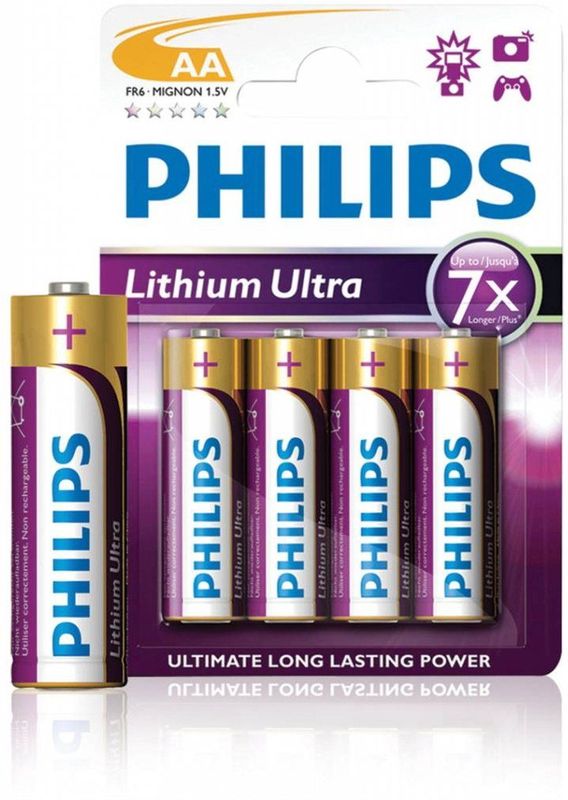 Philips AA Lithium Ultra Batterijen