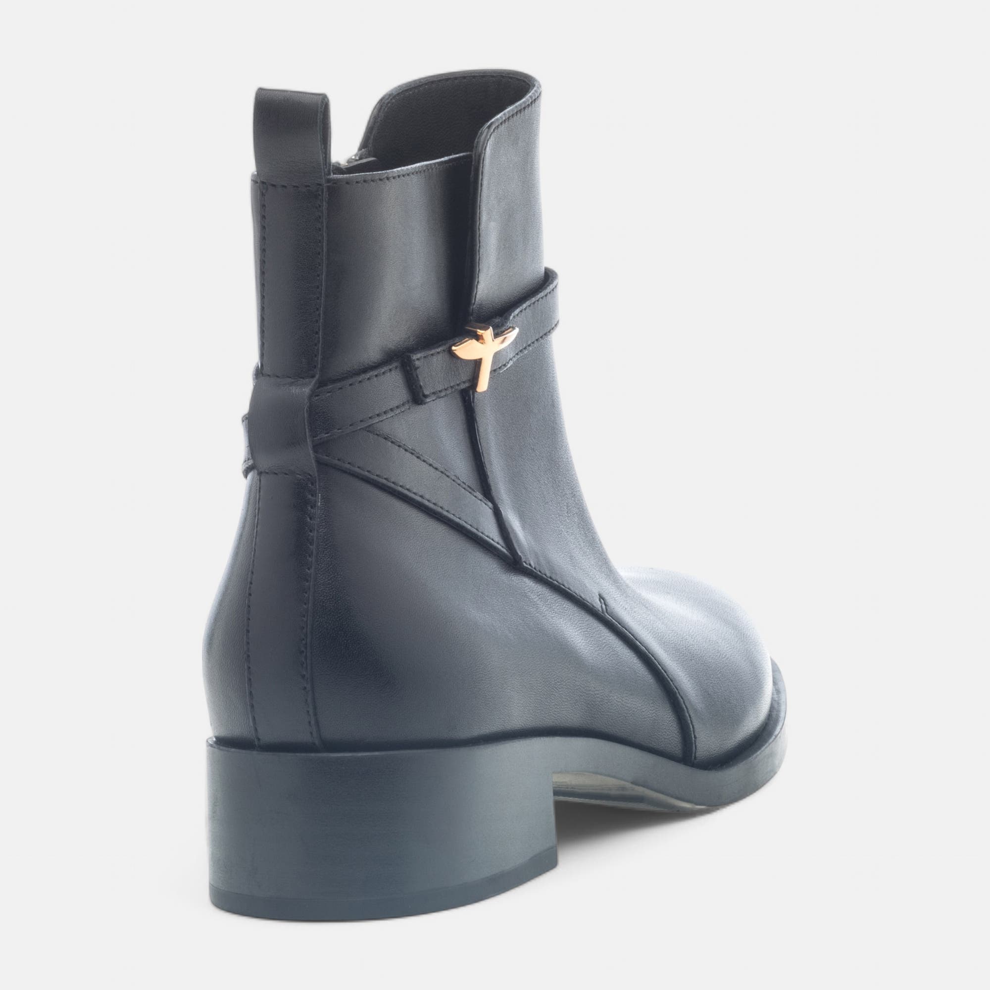 Bottines Femme en cuir noir