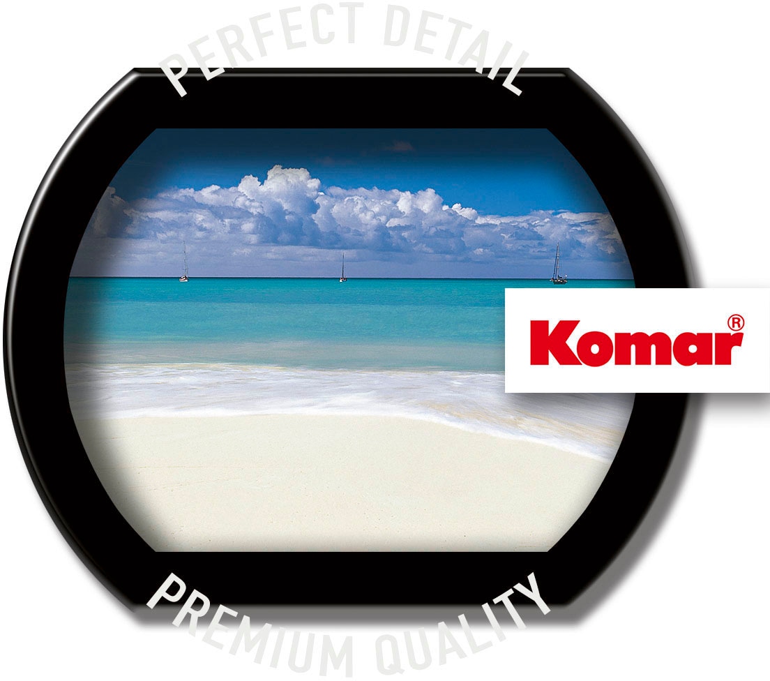 Komar Fototapete »Deserted Beach - Grösse 368 x 127 cm« bedruckt glatt Wohnzimmer, Schlafzimmer