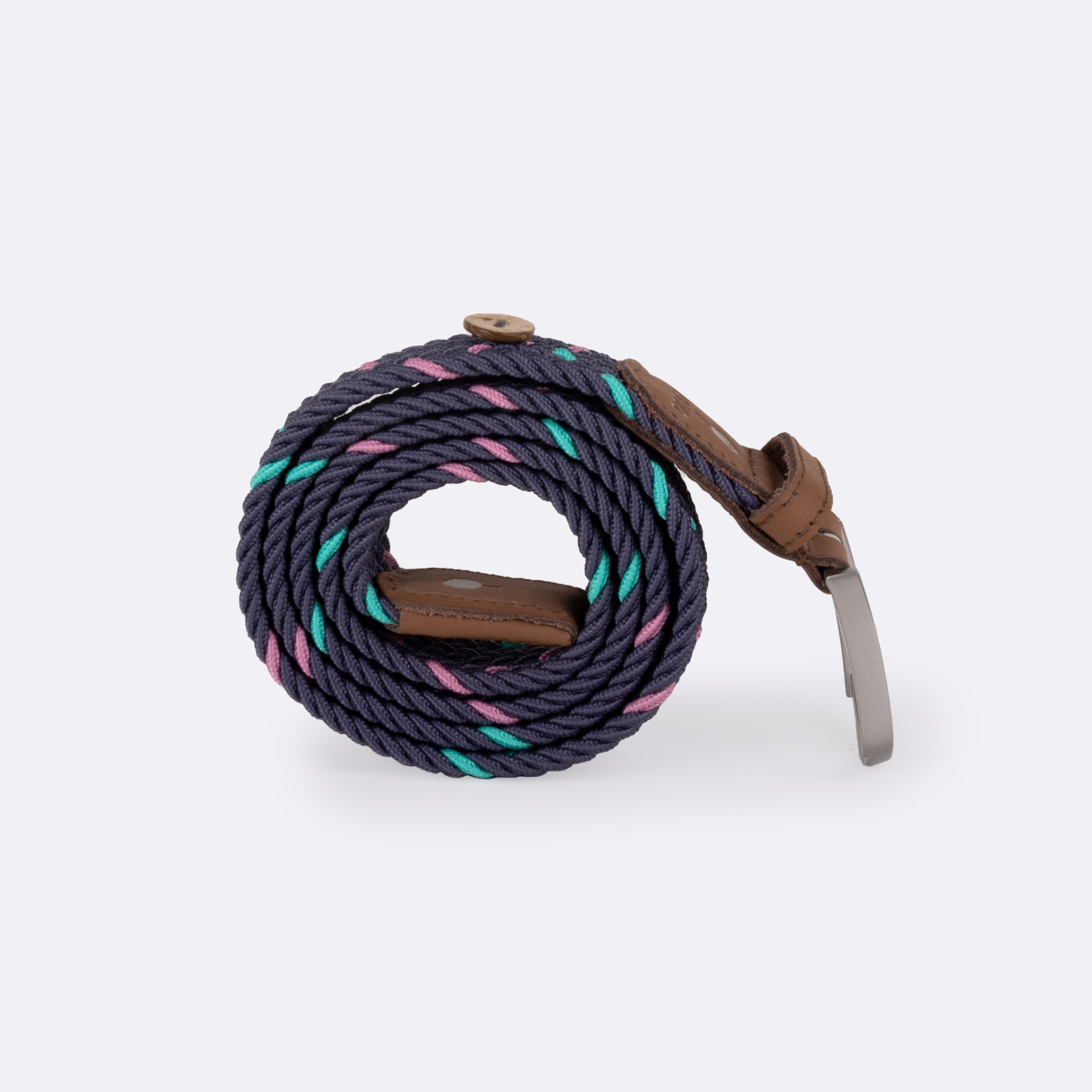Ceinture marine & rose polyester recyclé et élasthanne - modèle belt
