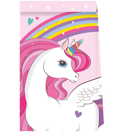 Decorata Party Bonbontüten - 4er-Pack - Unicorn Rainbow Farben
