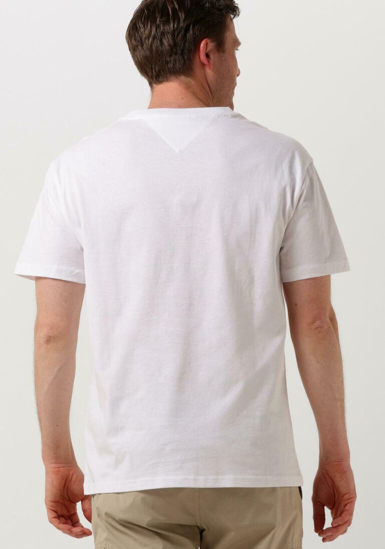TOMMY JEANS witte tommy jeans t-shirt tjm reg tommy varsity sport tee