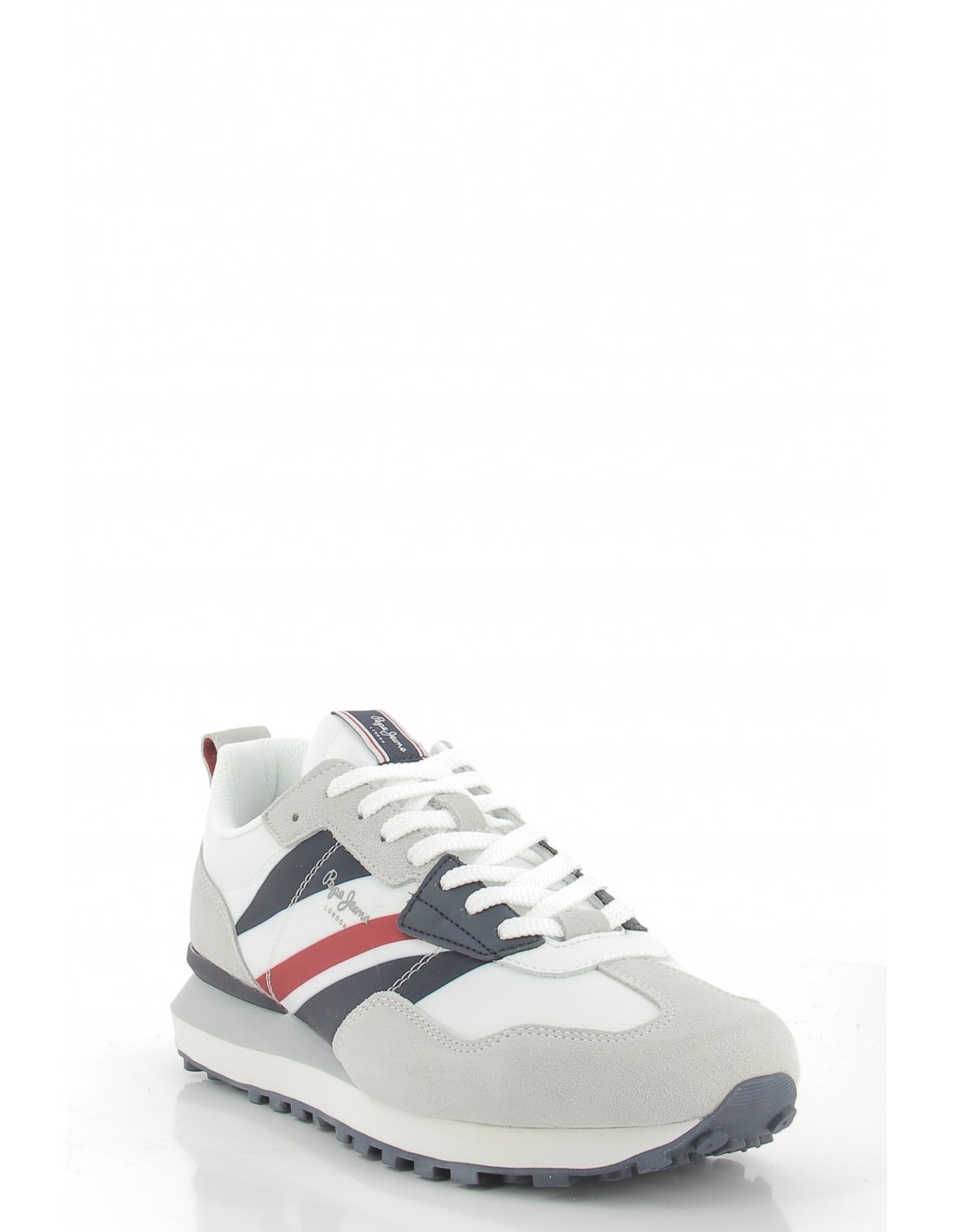 pepe jeans baskets de ville homme foster blanc/gris
