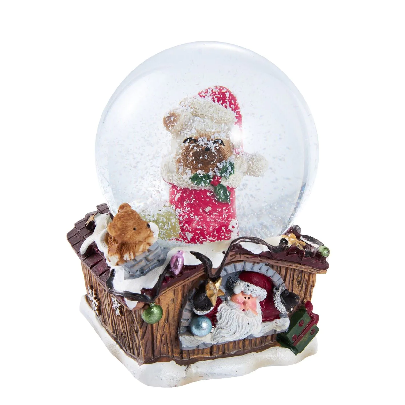 Schneekugel Hund, Mops, 6.5 x 9 cm