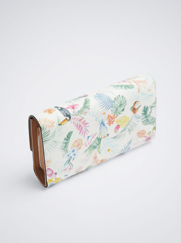 Carteira estampada - Marrom