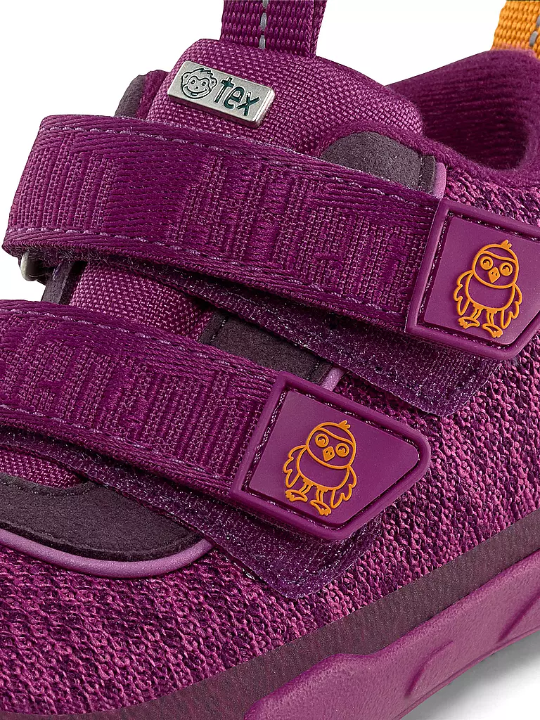 AFFENZAHN Kinder Barfußschuhe - Übergangsschuhe KNIT HAPPY Vogel beere