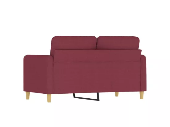 Canapé à 2 places Rouge bordeaux 120 cm Tissu