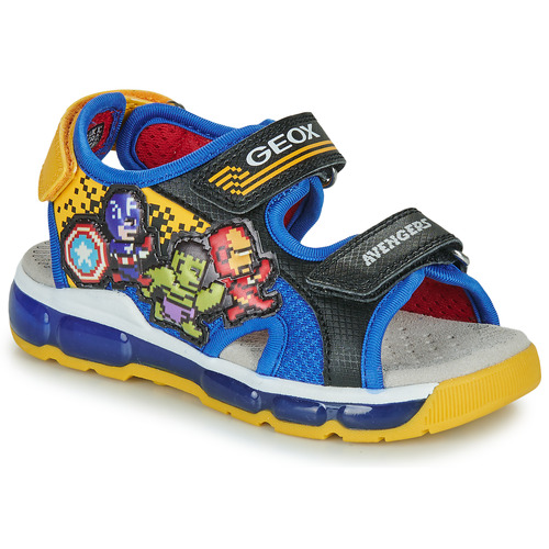 Geox - J SANDAL ANDROID BOY - Bleu / Jaune