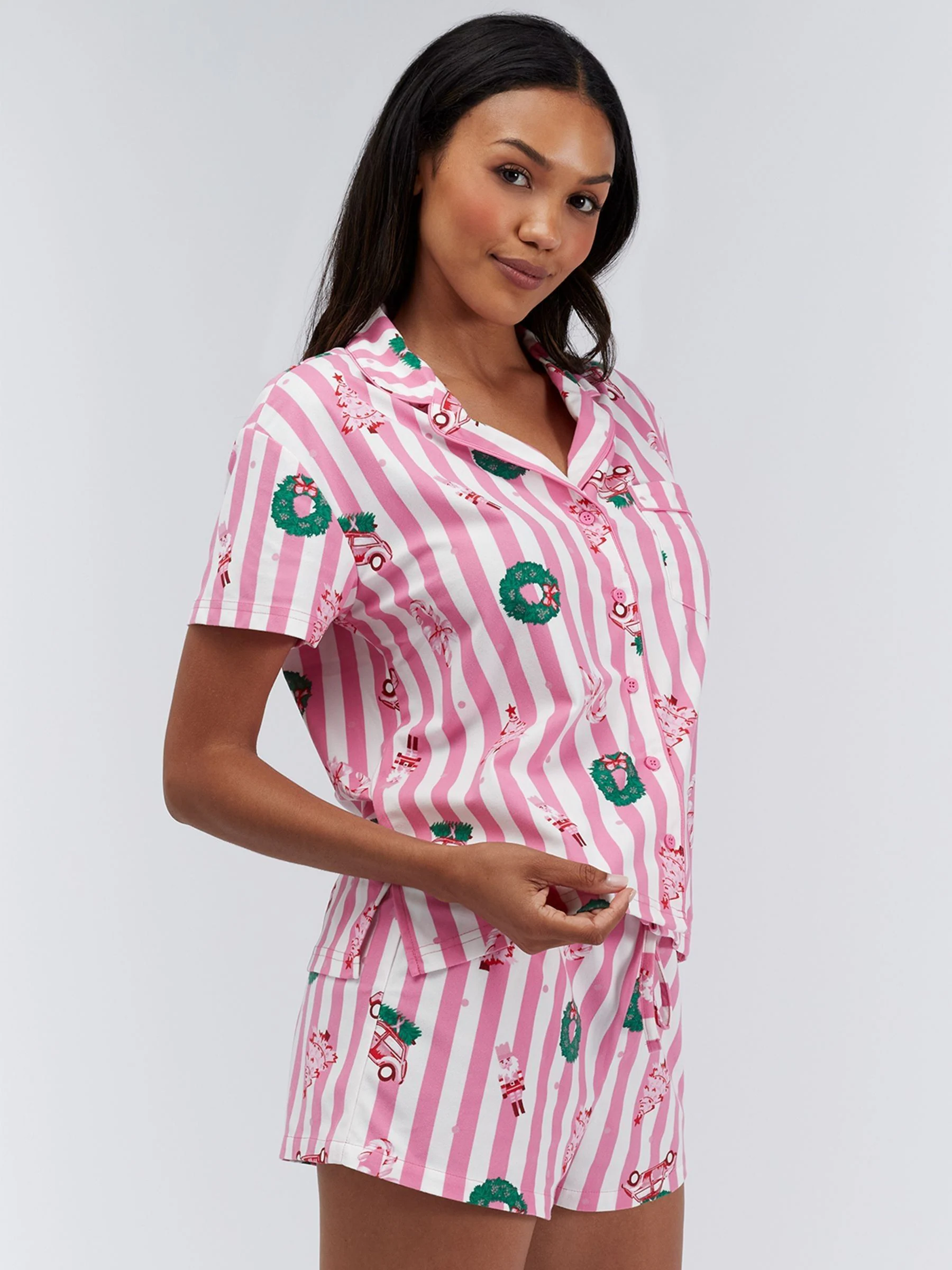 Roze/Witte Kerstprint - Boux Avenue Pyjamas In a Bag