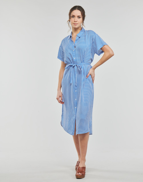 Vero Moda - VMBUMPY SS CALF SHIRT DRESS NOOS - Bleu Blc