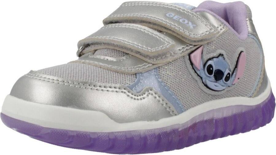 GEOX LIGHTYLOO PEUTERMEISJES Sneakers ZILVER LILA