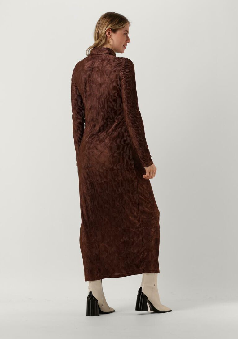 ANOTHER LABEL bruine another label maxi jurk alaiya dress l/s