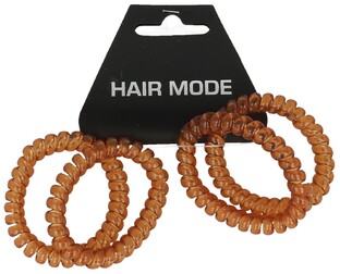 Hair Mode Haarelastiek Kabel Groot Bruin 4ST