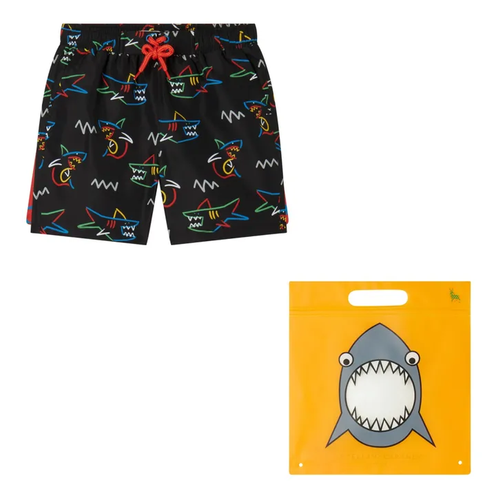Stella McCartney Kids Short de Bain Requin | Noir