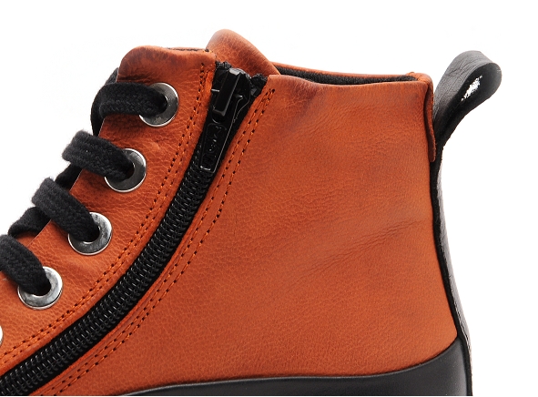 Chacal boots bottine plates femme 65172 orange