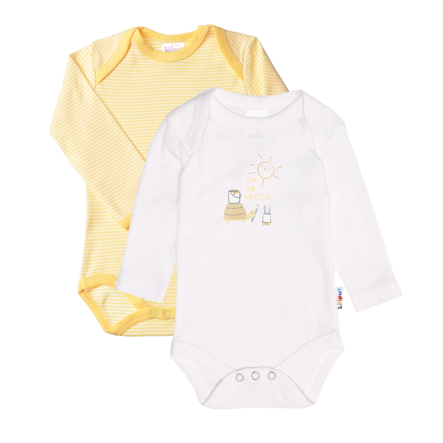 Liliput Langarmbody 2er-Pack gelb und weiß