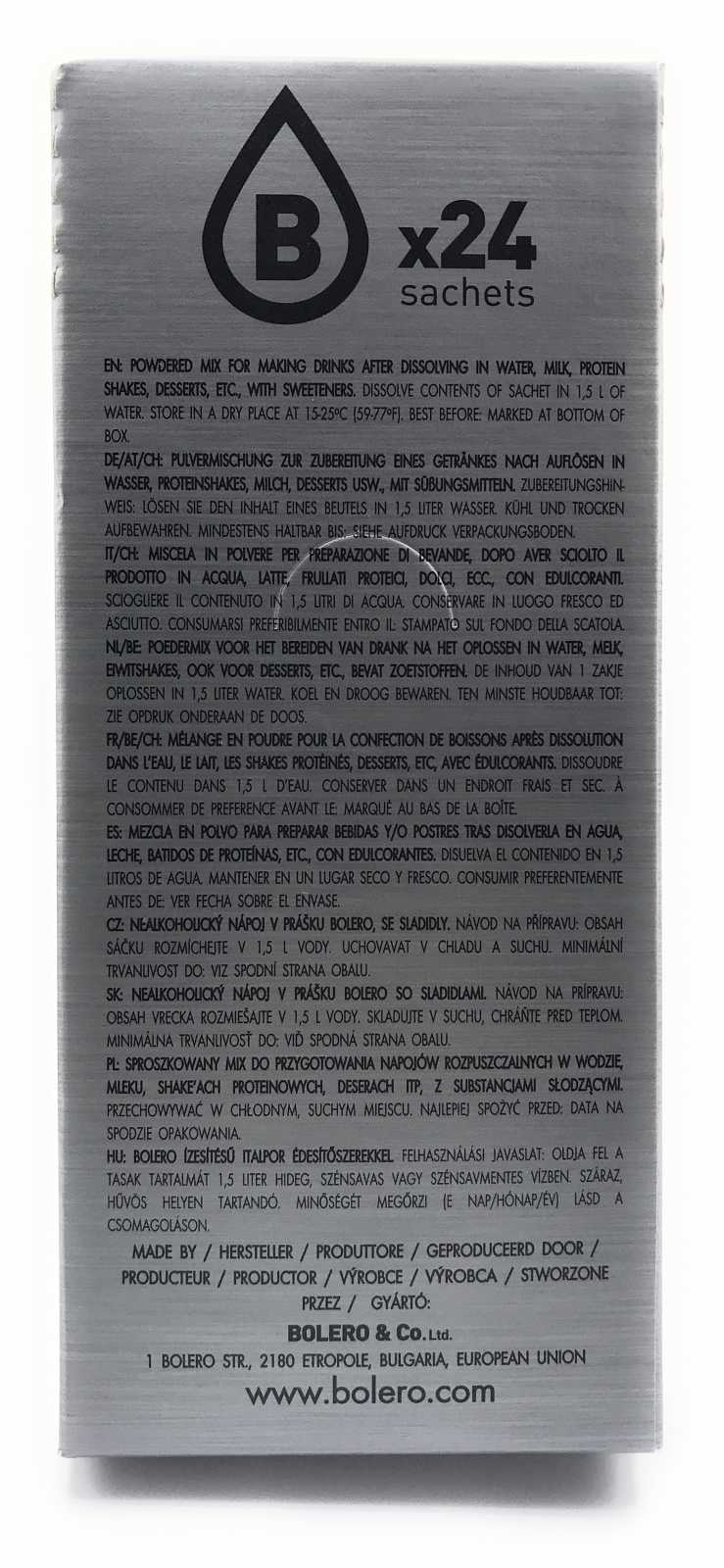 Mistura para bebidas Bolero, 12 sabores, 12 x 9 g