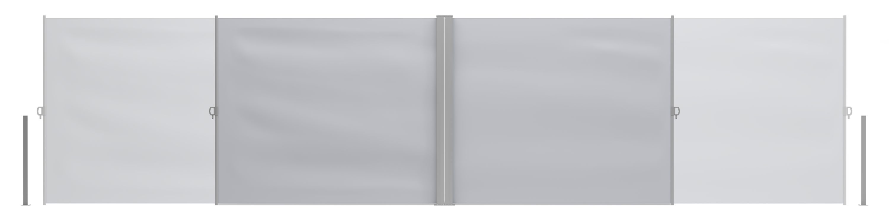 Doppelseitenmarkise 180 x 800 cm grau