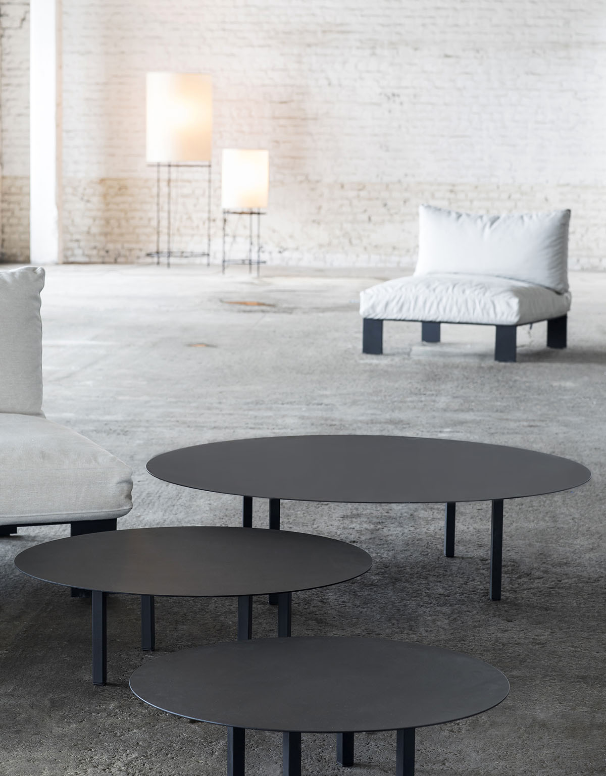 Salontafel Lowtable 02 Ø78 zwart
