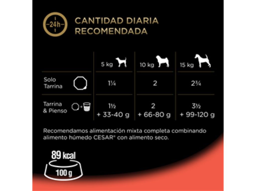 COMIDA HÚMIDA CÃO CESAR TERRINA VACA 300G