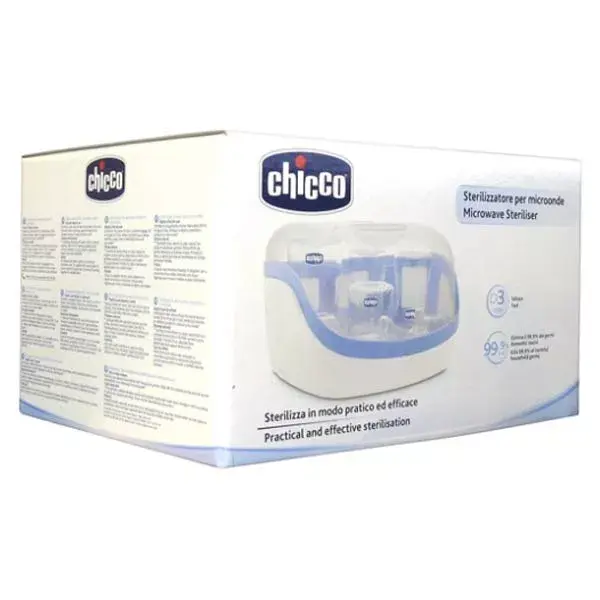 Esterilizador de mamadeira Chicco para micro-ondas com interface sensível ao toque