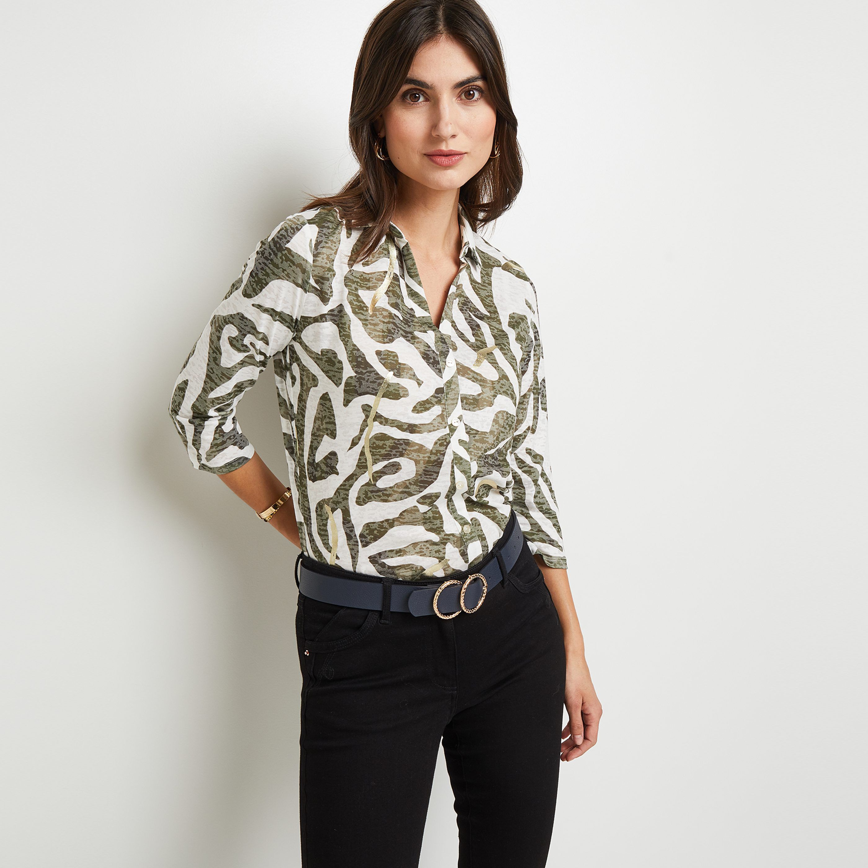 Tshirt imprimé femme - BLANC CASSE