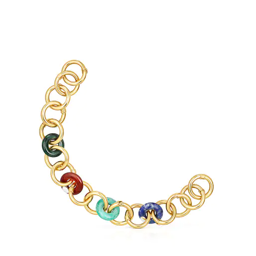 Pulseira com banho de ouro 18k sobre prata e gemas Hold Gems.