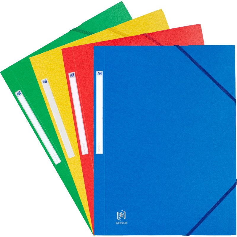 Chemise à élastique 3 rabats carte Eurofolio OXFORD 24,5 x 32 cm dos 2 cm couleur classique
