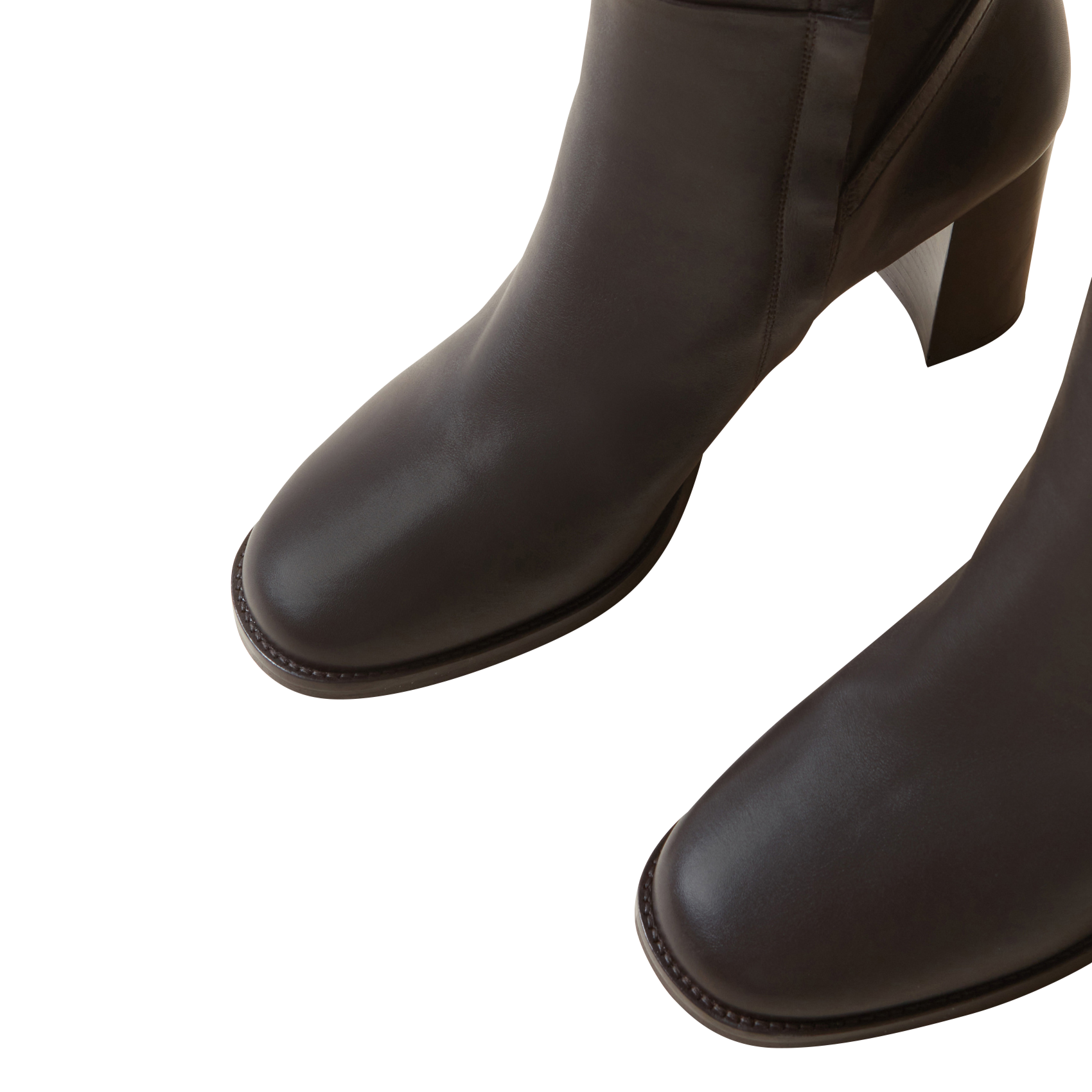 Bottes en cuir lisse vernis | Marron