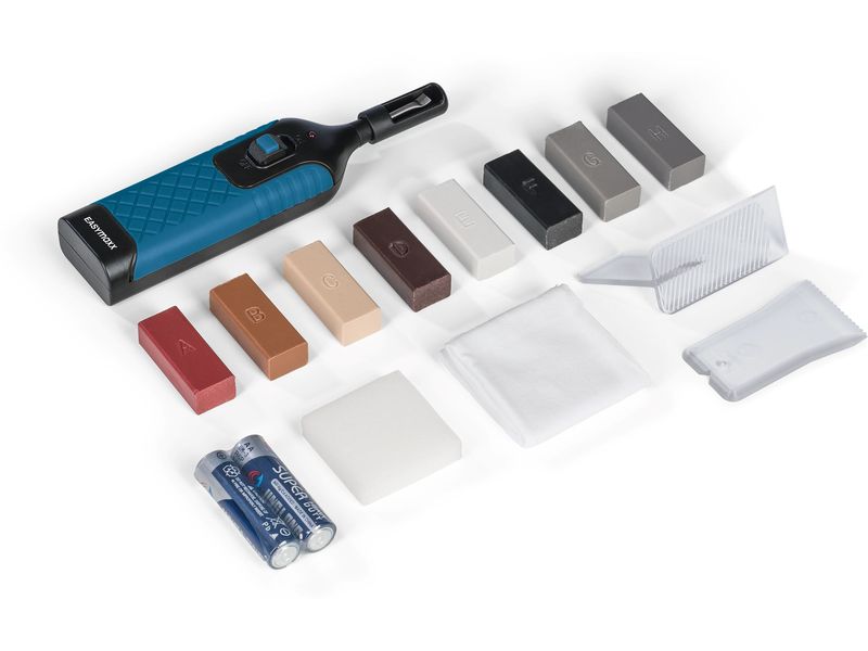 MAXXmee EASYmaxx Reparaturset für Fliesen & Steinböden 16-teiliges Set für die Reparatur von Böden wie Fliesen oder Naturstein