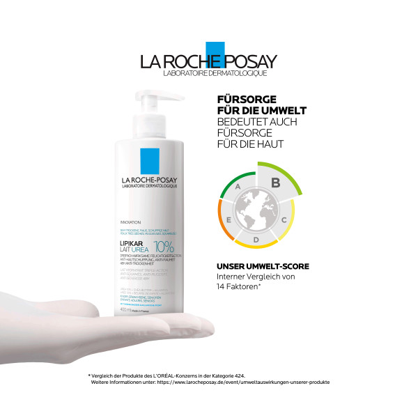 La Roche-Posay Lipikar Milch Urea 10%<br>400 ml, Dispenser, Milch