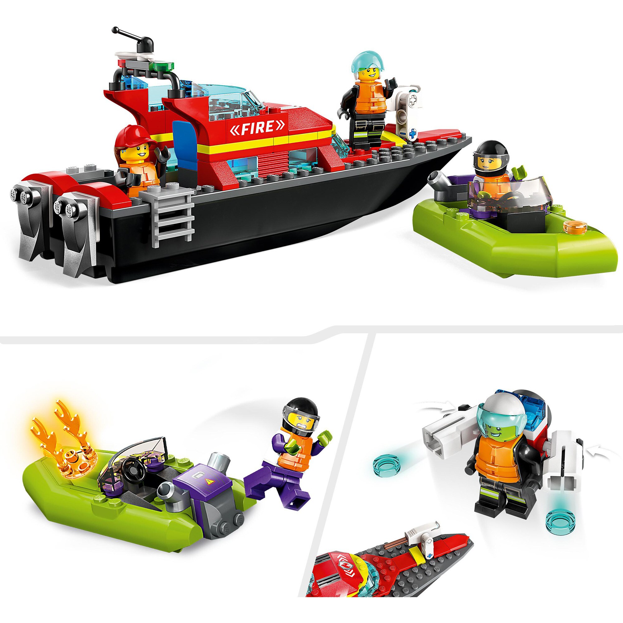 LEGO Konstruktionsspielzeug City Feuerwehrboot