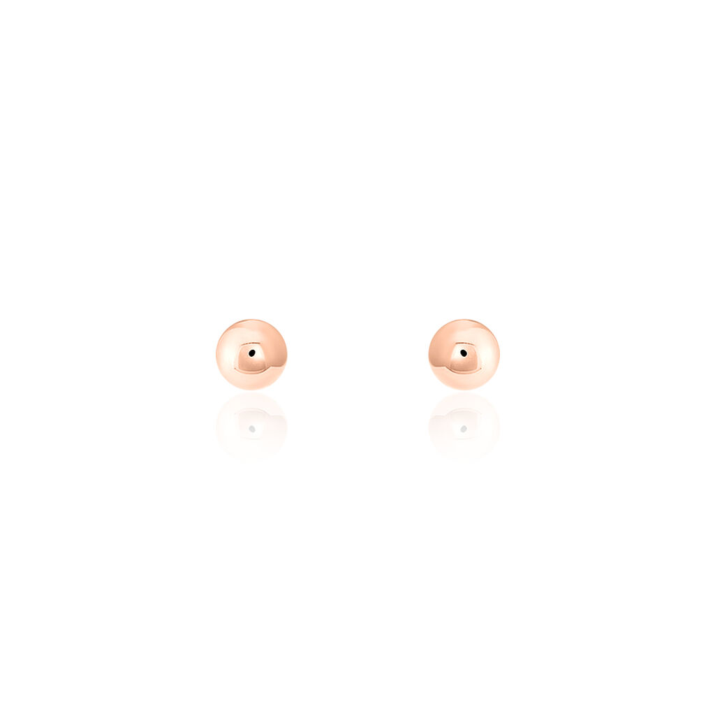 Boucles D'oreilles Puces Fidelia Boule Or Rose