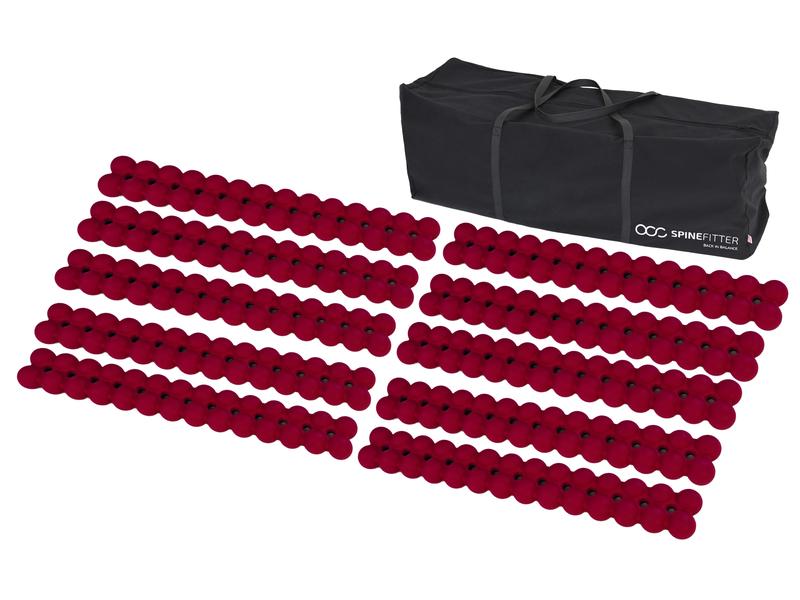 SISSEL Spinefitter Rotviolett 10er Set mit Coach Bag Vielseitiges Trainingsgerät ideal bei Verspannung oder Rückenschmerzen