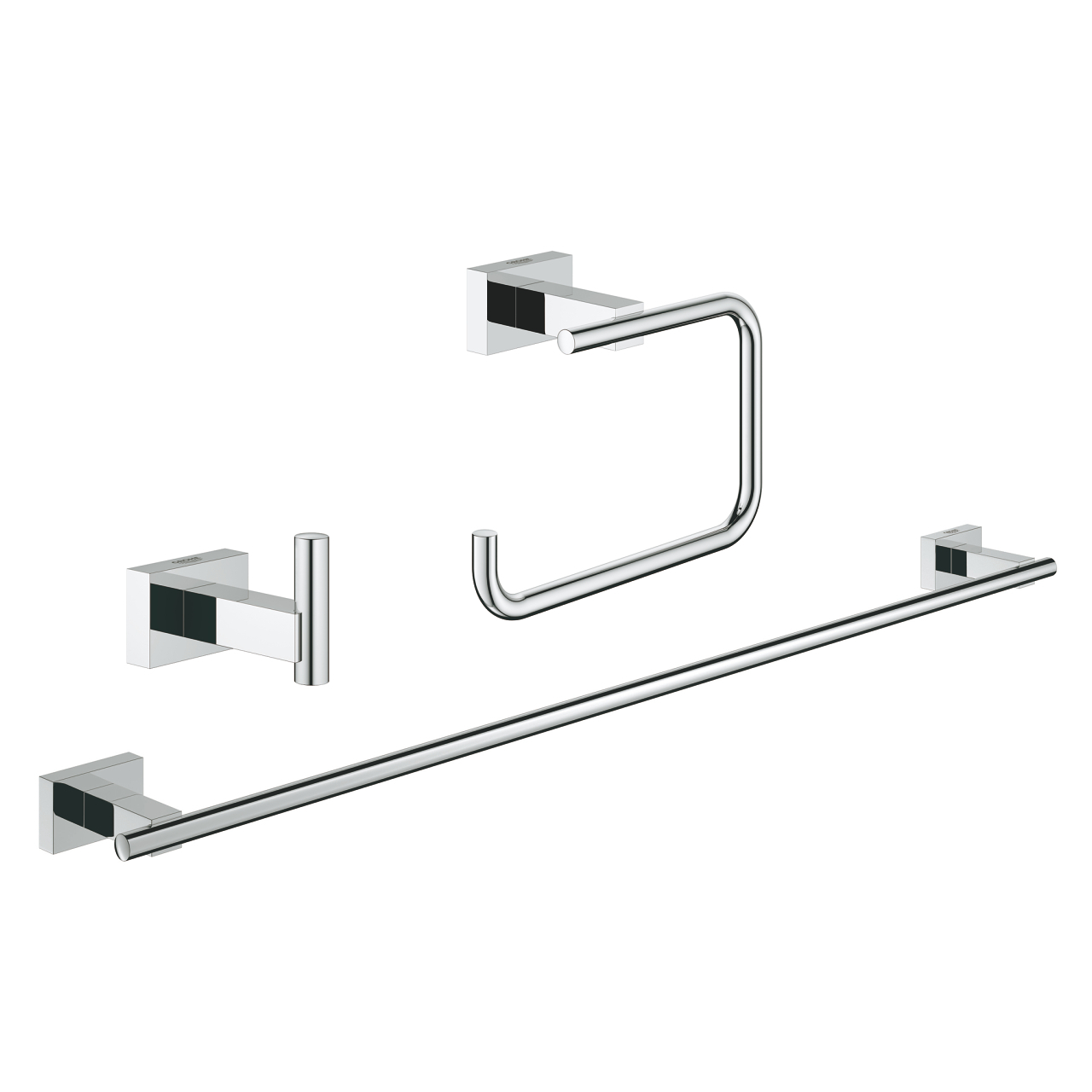Grohe Essentials Cube accessoiresset met handdoekhouder chroom