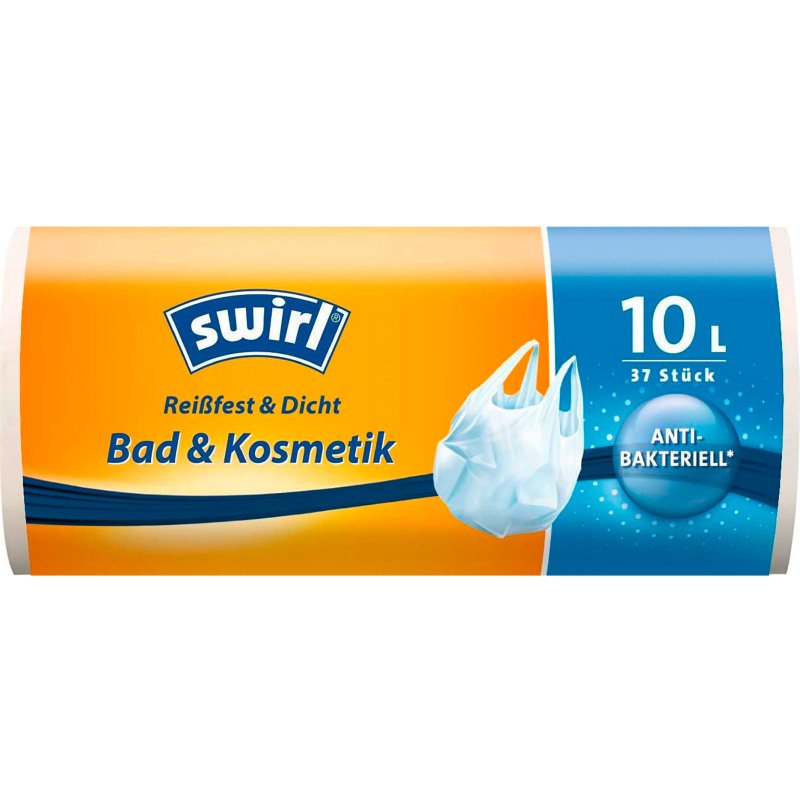 Sacs poubelles Swirl® Salle de Bain antibactérien à poignées