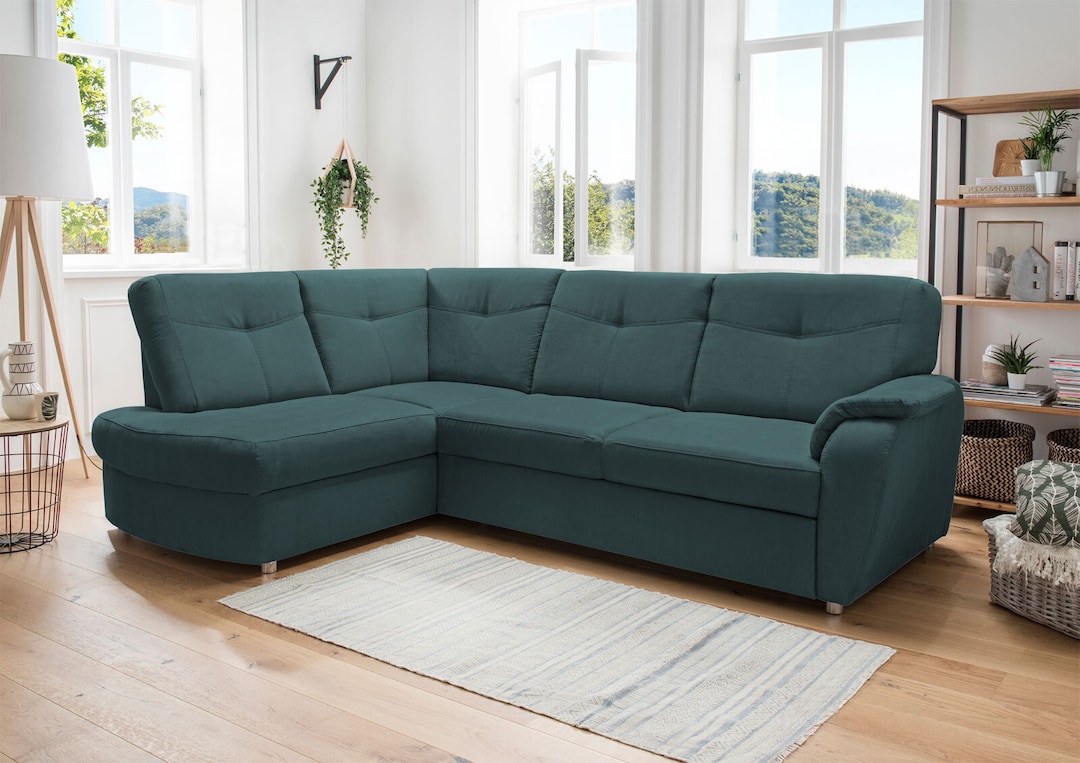 Ecksofa Edina Bezug Corto Mint B/H/T 180x91x260cm