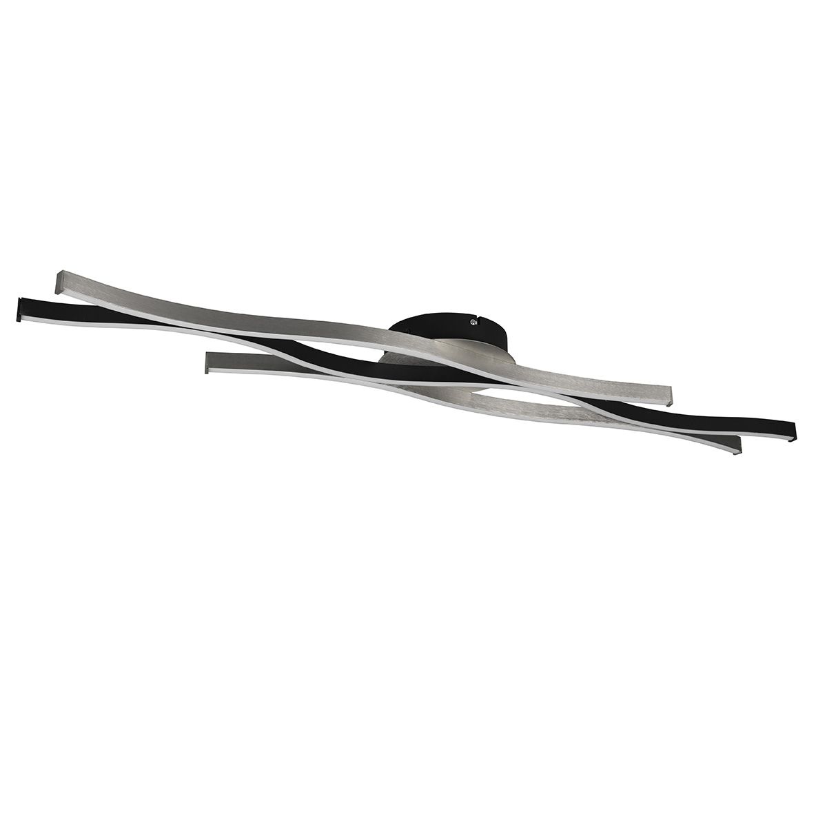 Design plafondlamp zwart met zilver incl. LED dimbaar - Blaze