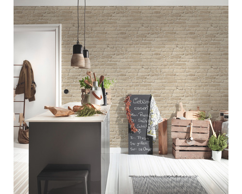 Vliesbehang 35581-2 Best of Wood'n Stone 2 Brickwork beige