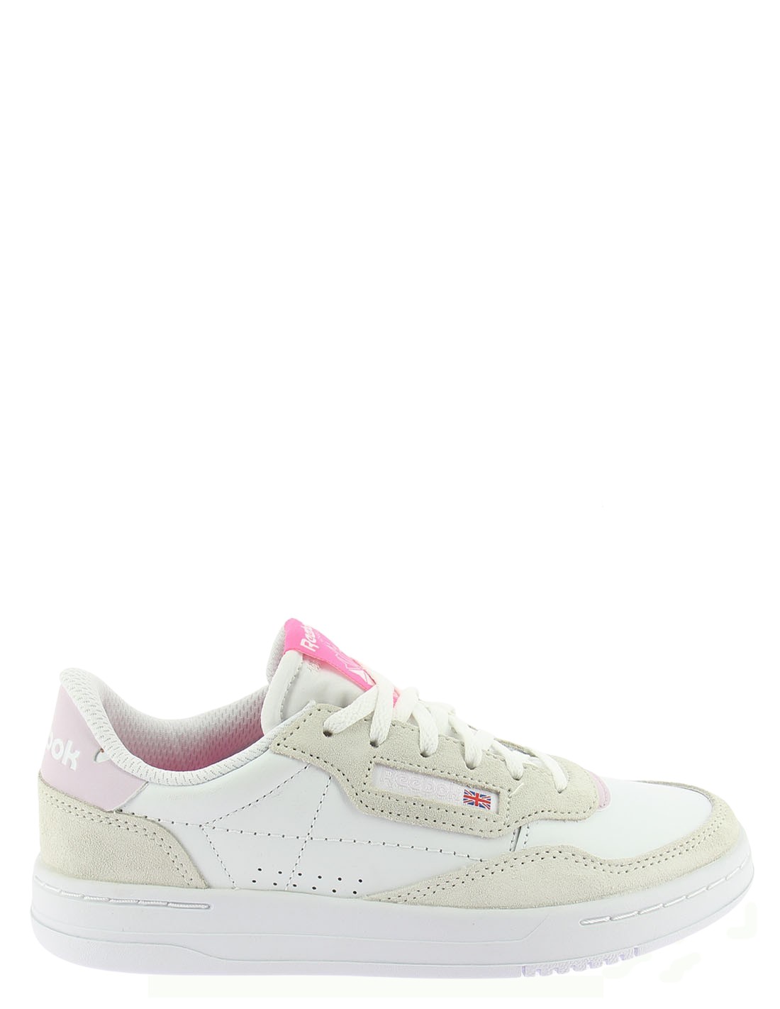 reebok sneakers femme court peak blanc/beige/rose