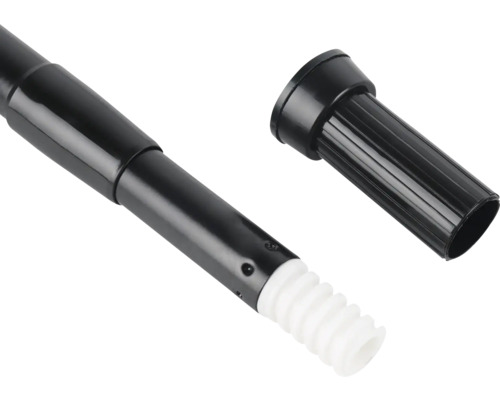 MSV douchegordijnstang 110-200 cm roestvrij staal zwart 143601