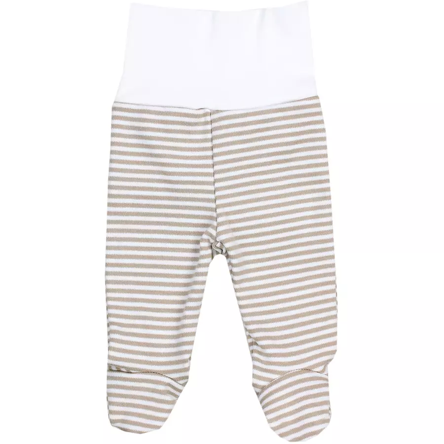 TupTam Baby Jungen Strampelhose mit Fuß 3er Pack beigegrau